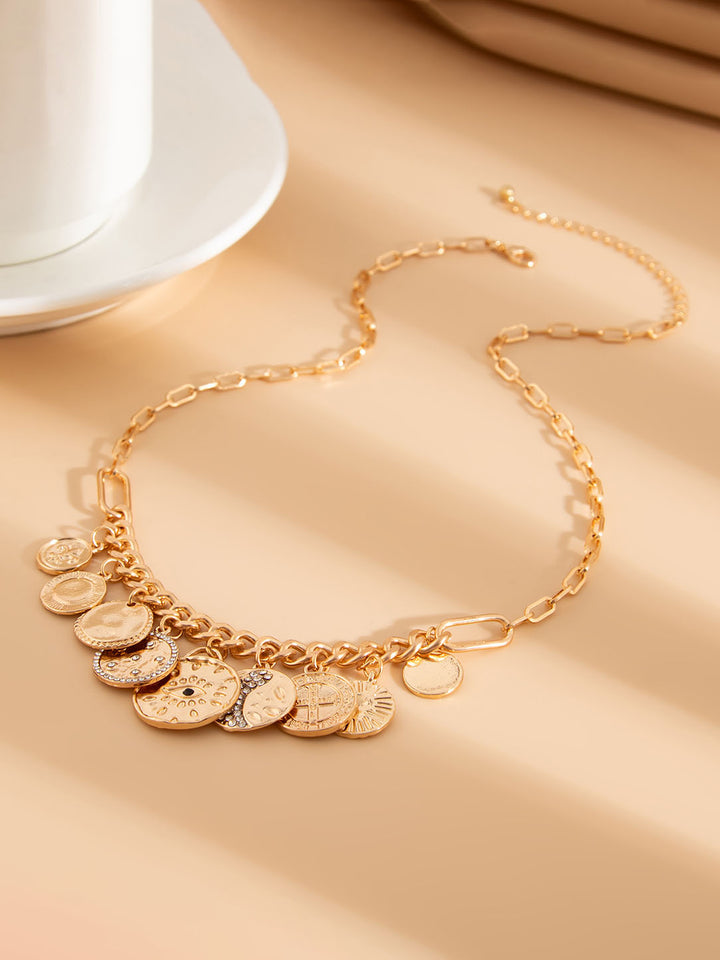 Fashionable Tassel Inlaid Rhinestone Clavicle Necklace