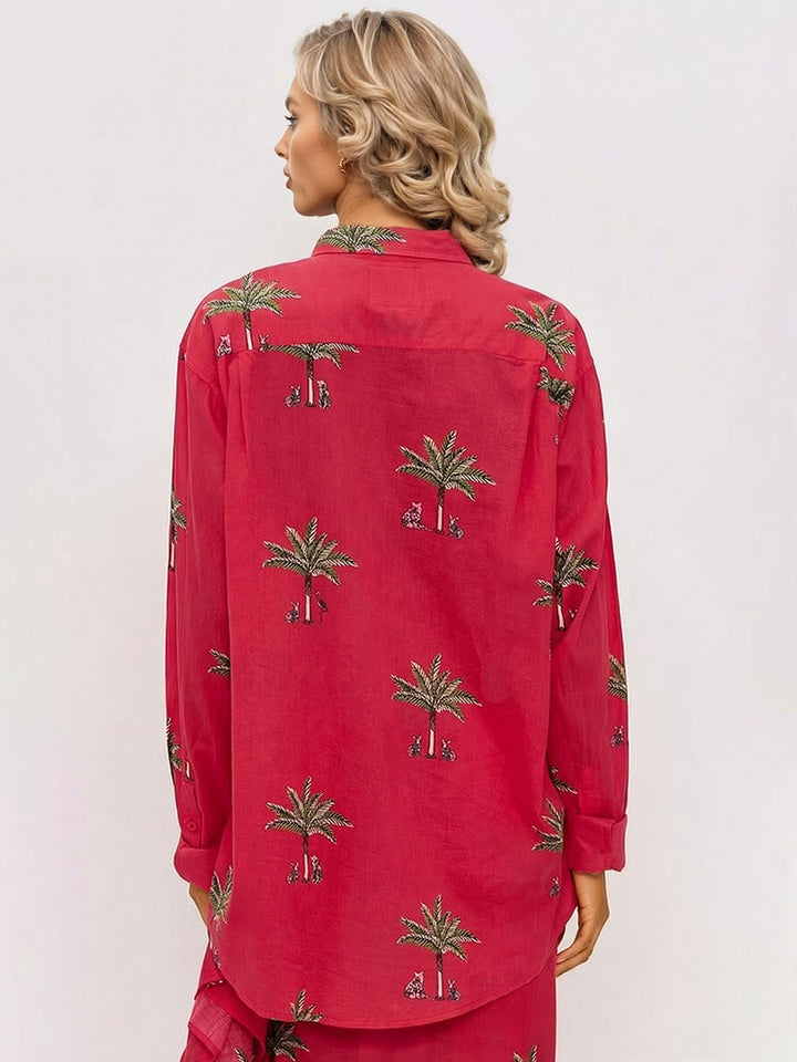 Casual Printed Wrap-Style Tie-Front Skirt