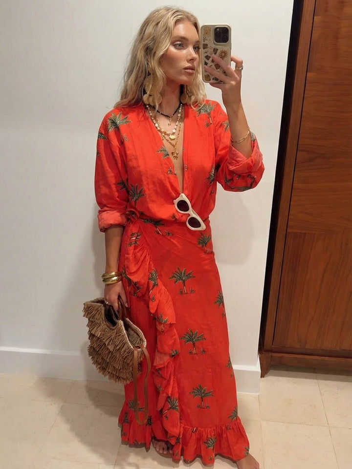 Casual Printed Button-Up Shirt