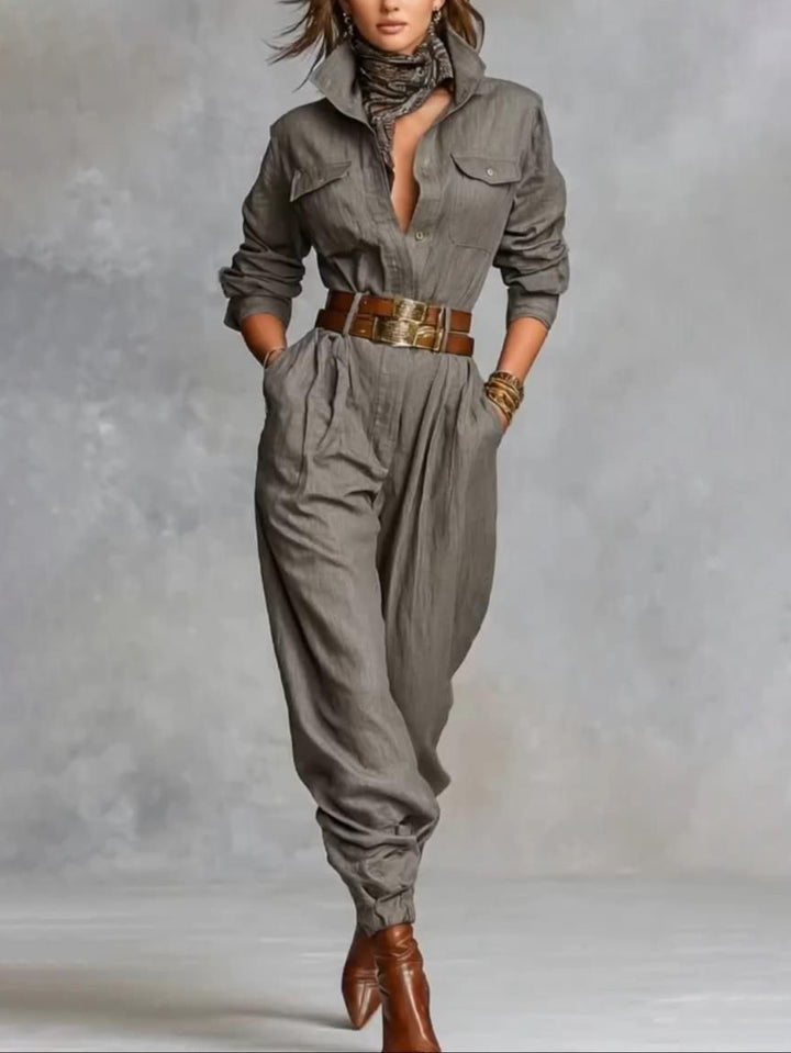 Casual Long-sleeved Jumpsuit