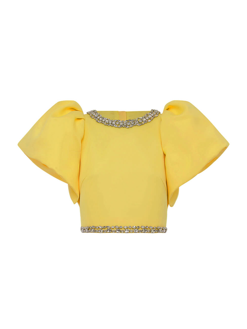 Beautiful Embellished Satin Crop Top