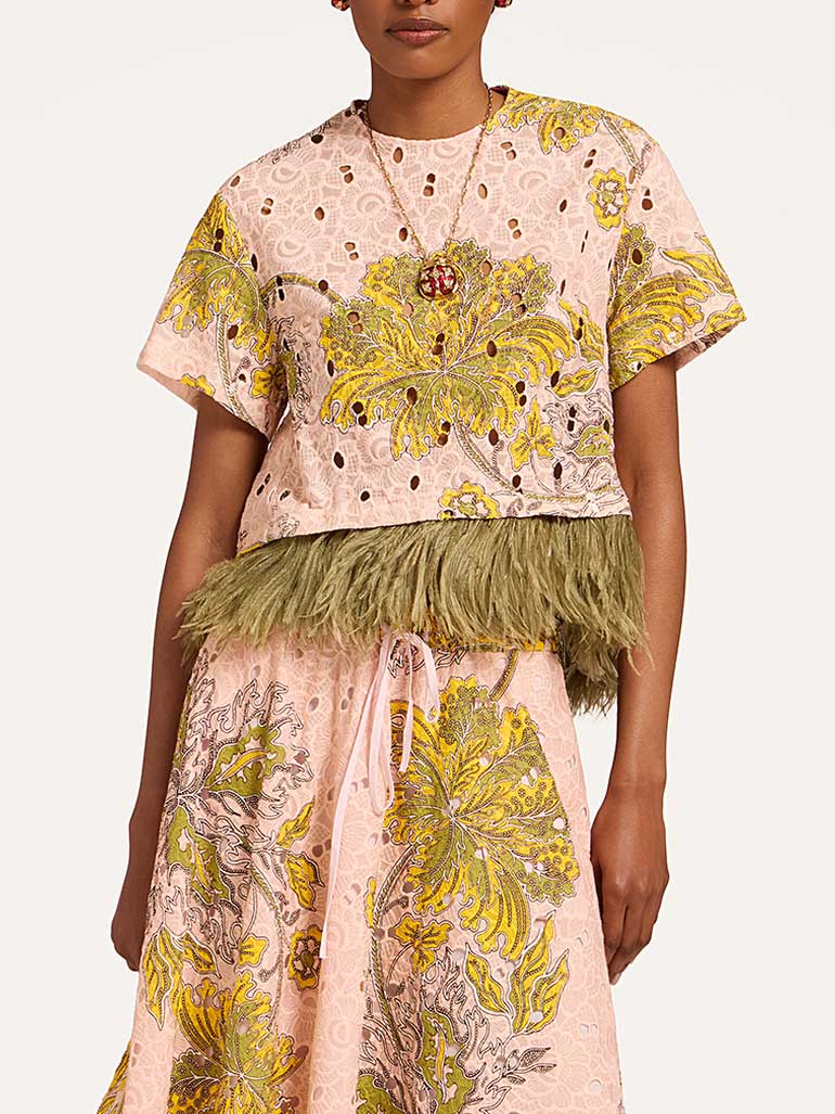 Elegant Paisley Print Midi Skirt