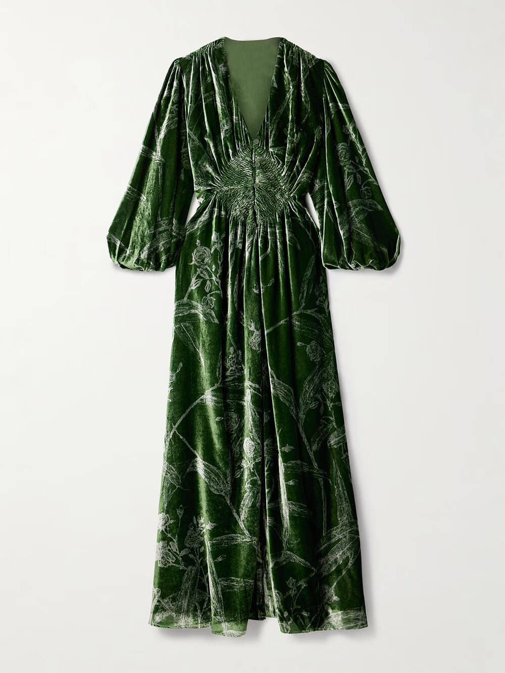 Elegant Printed Slit Maxi Dress