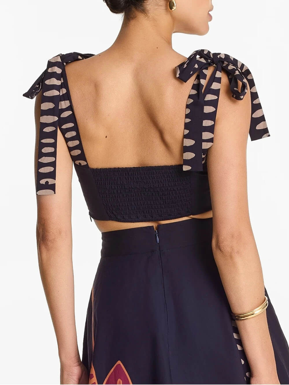 Exquisite Square Neck Bow-Tie Cropped Tank Top