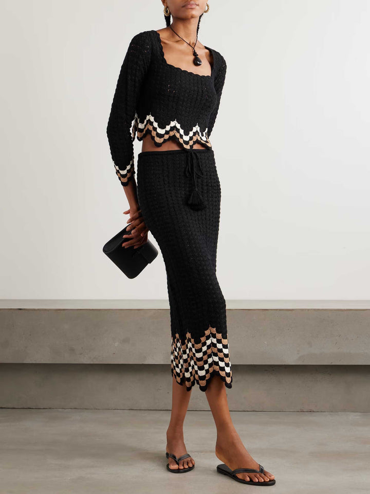 Exquisite Crochet Scalloped Sweater