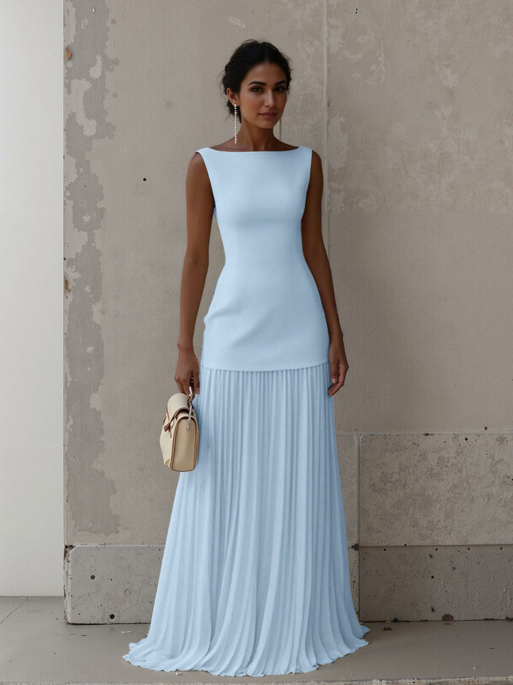 Exquisite Boat Neckline Maxi Top