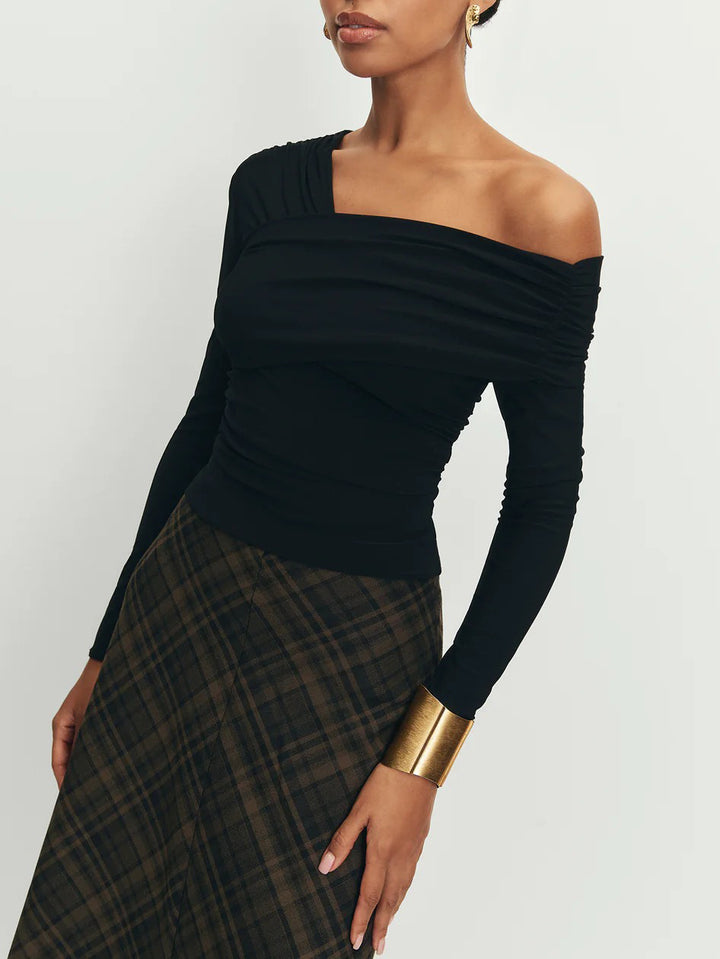 Retro Plaid High-Waist A-Line Midi Skirt