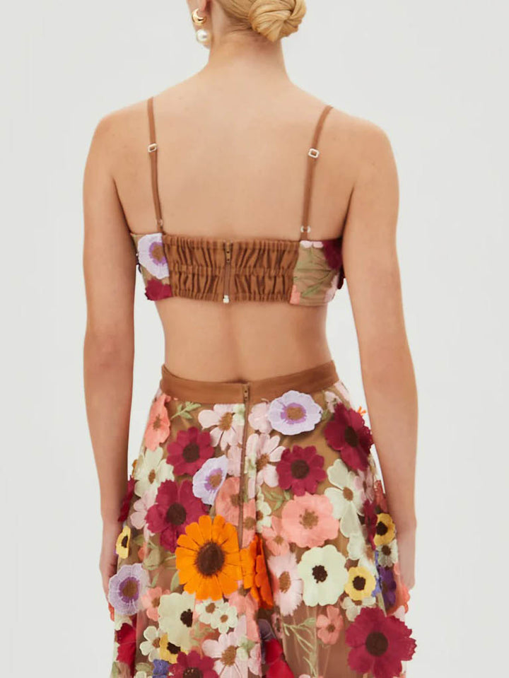 Exquisite Floral Embroidered Tank Top