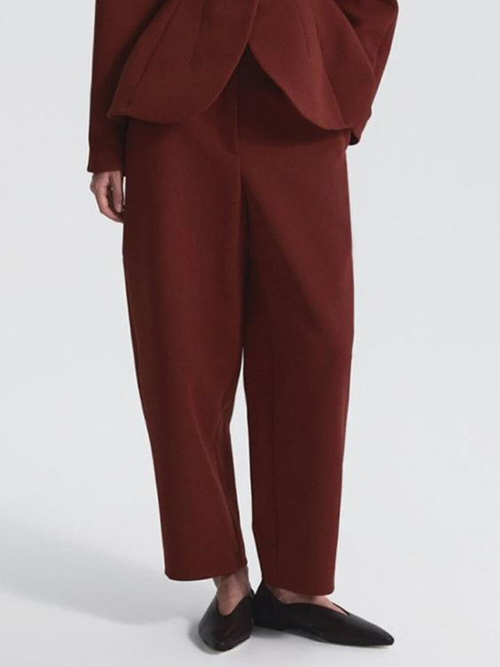 Exquisite Burgundy Peplum Blazer