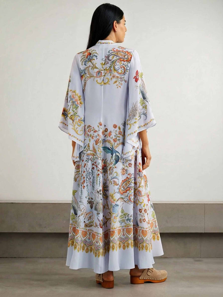 Exquisite Bow Print Maxi Dress