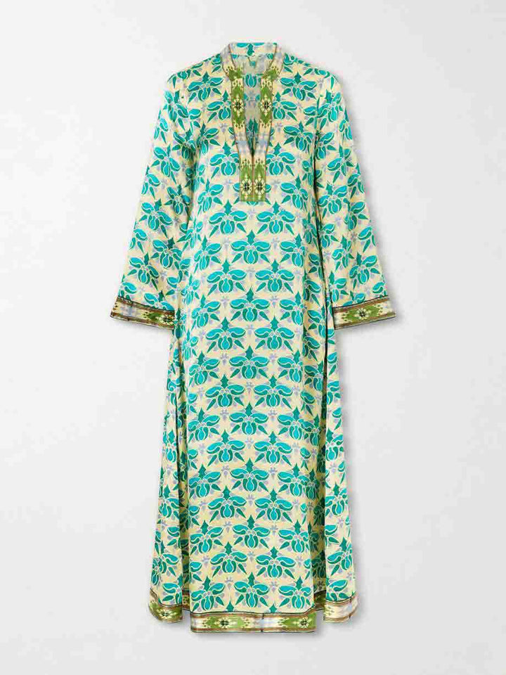 Bohemian Geometric Print Maxi Dress