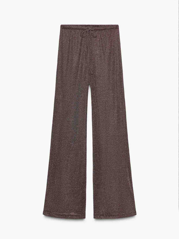 Exquisite Asymmetrical Shawl Pants Two-Piece Set