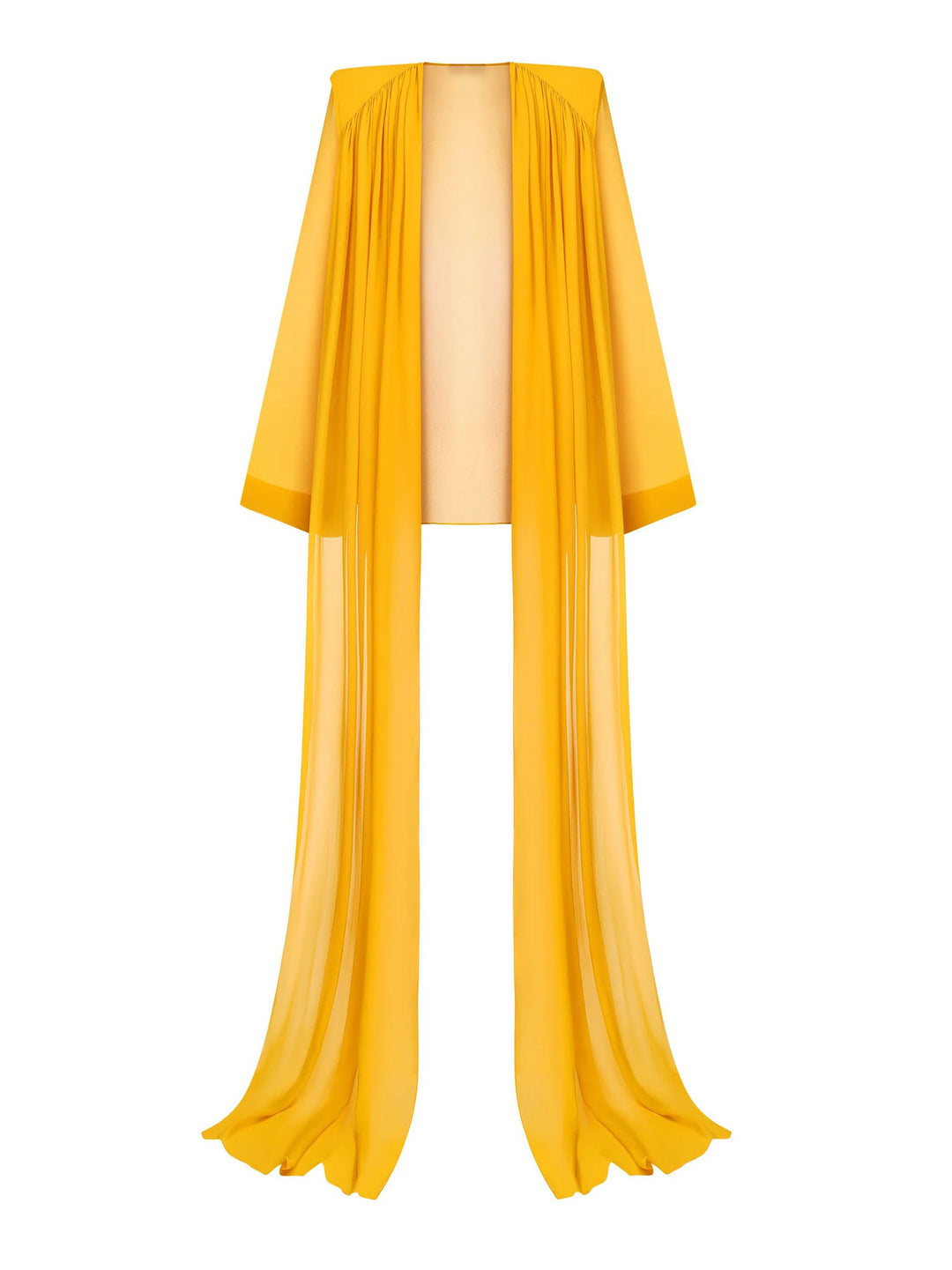 Elegant Draped Chiffon Shirt & Wide Leg Pants Two-Piece Set