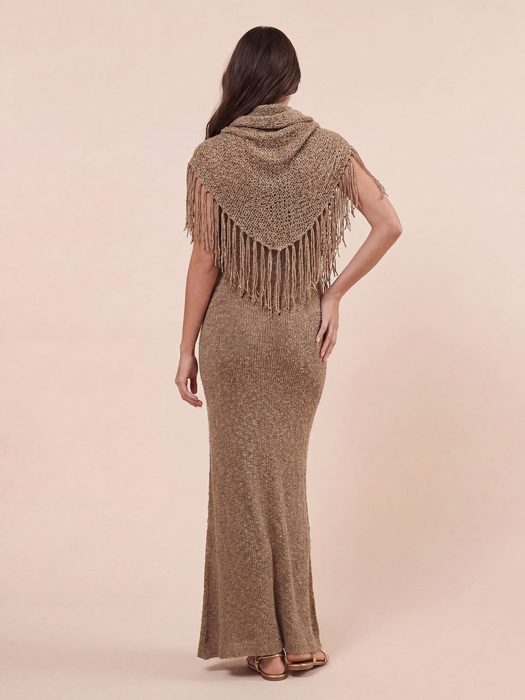 Casual One-Shoulder Knit Bodycon Maxi Dress