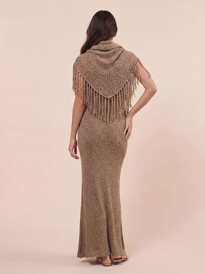 Casual One-Shoulder Knit Bodycon Maxi Dress