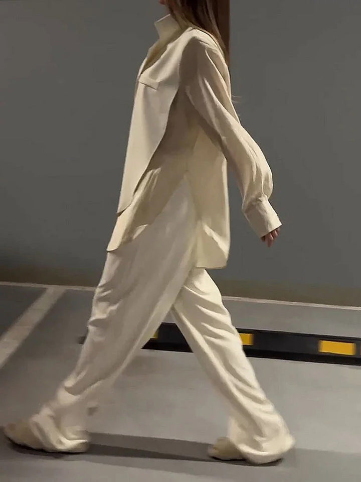 Exquisite High-waist Straight-leg Pants