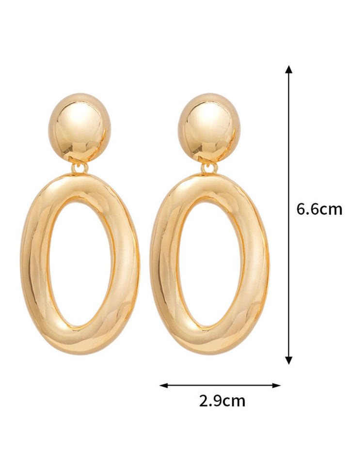 Vintage Oval Twisted Circle Earrings