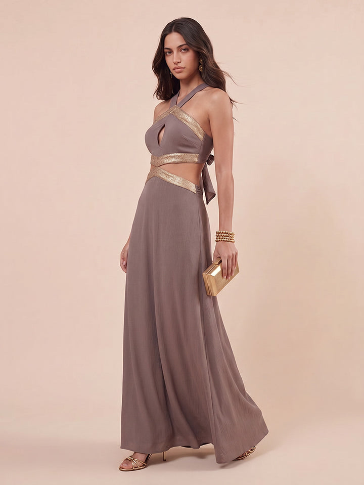 Bohemian Gold Trim Two-Piece Set