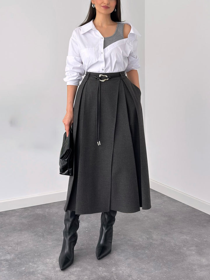 Modern Asymmetrical Layered Shirt