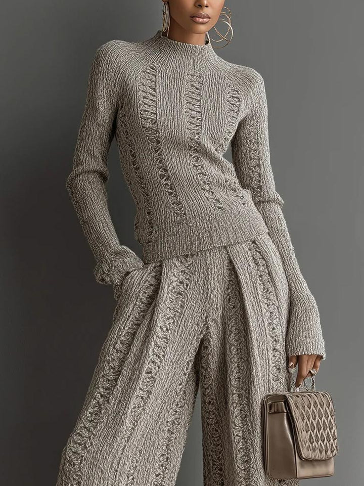Casual Turtleneck Knitted Pullover Sweater