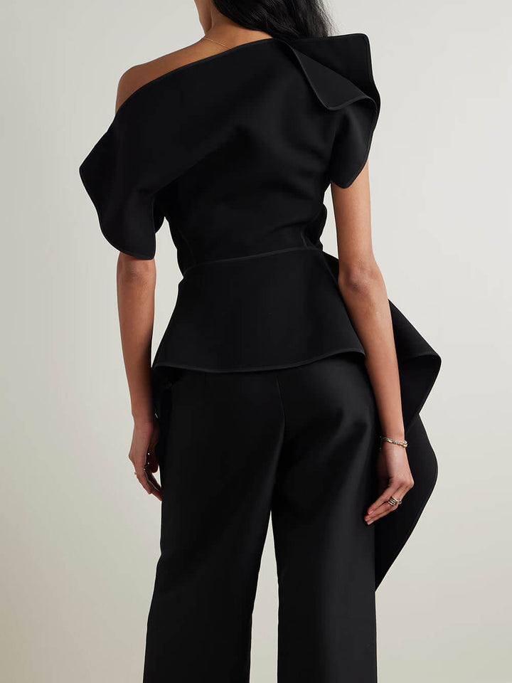 Unique Classic High-Waisted Pocket Straight-Leg Pants