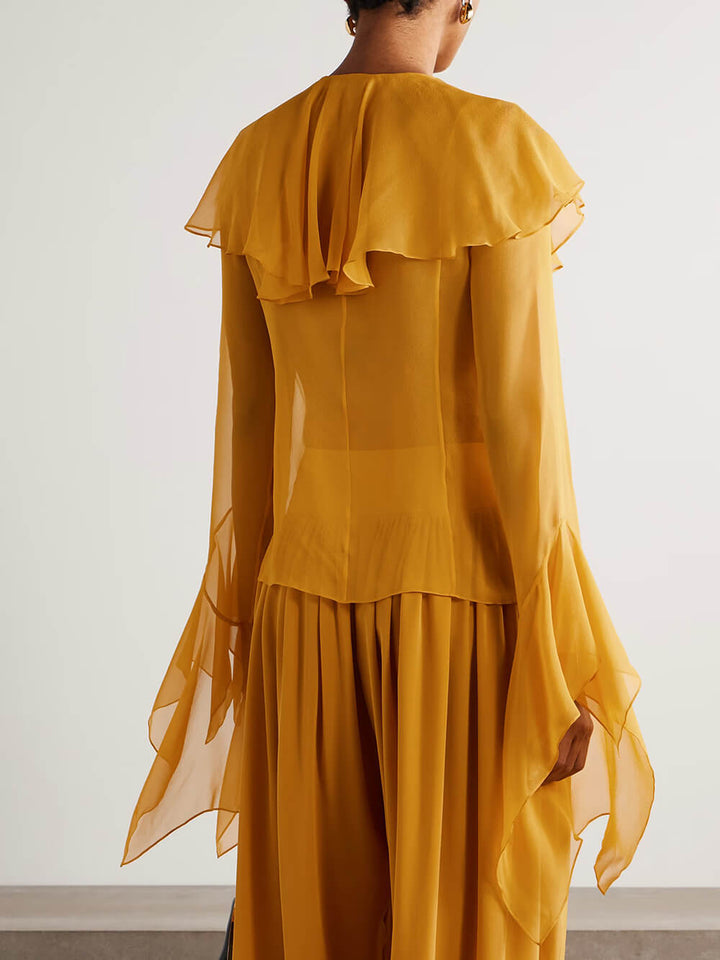 Elegant Pleated Satin Pocket Tapered Pants
