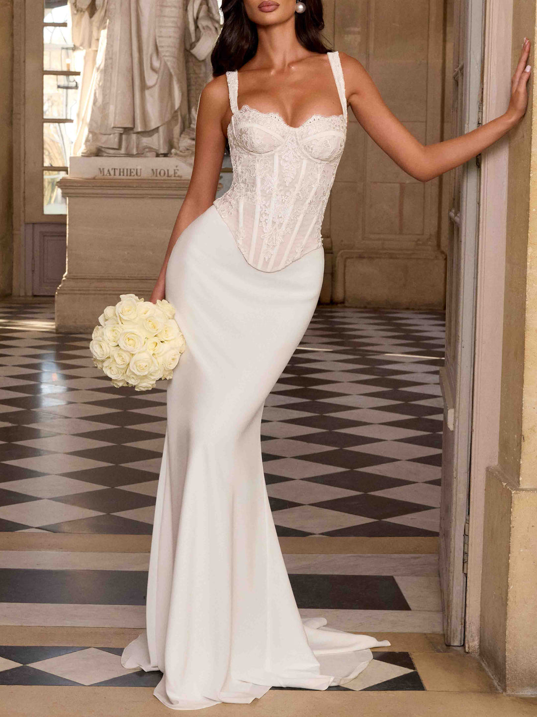 Elegant Lace Corset Top & Mermaid Skirt Two-Piece Set