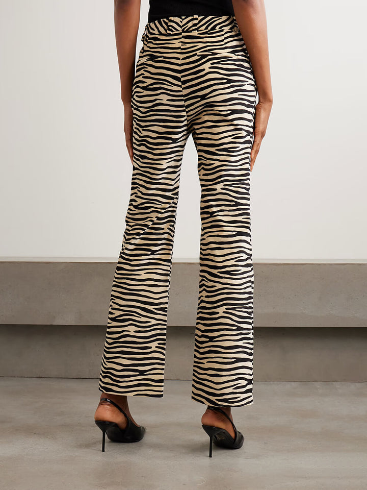 Exquisite Zebra Print Lapel Blazer
