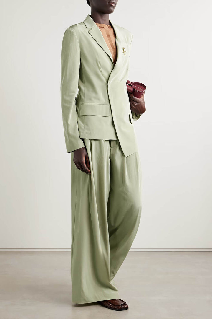 Fashion Asymmetric Crepe Blazer