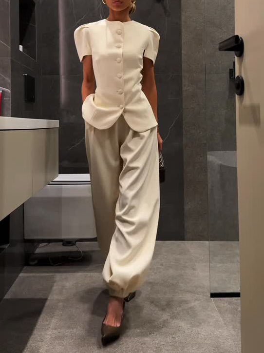 Elegant Office Two-Piece Suit Set