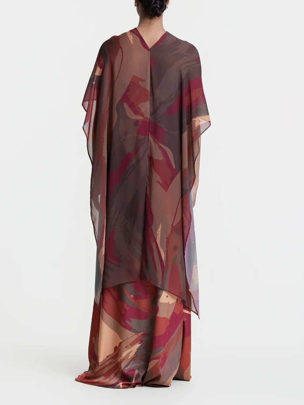 Elegant Strapless Shawl-Style Flowing Maxi Dress