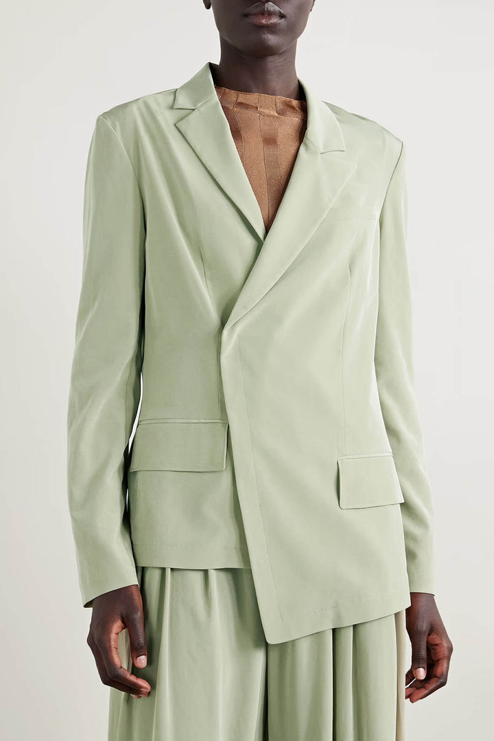 Fashion Asymmetric Crepe Blazer