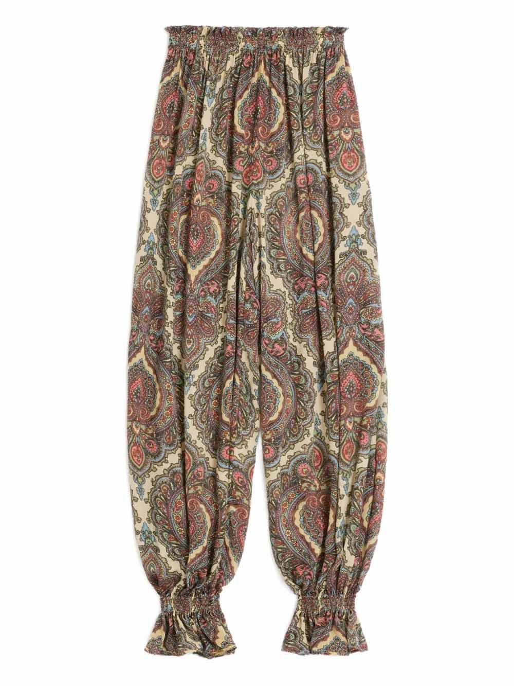 Retro Paisley Print Shirt And Pants Two-Piece Set