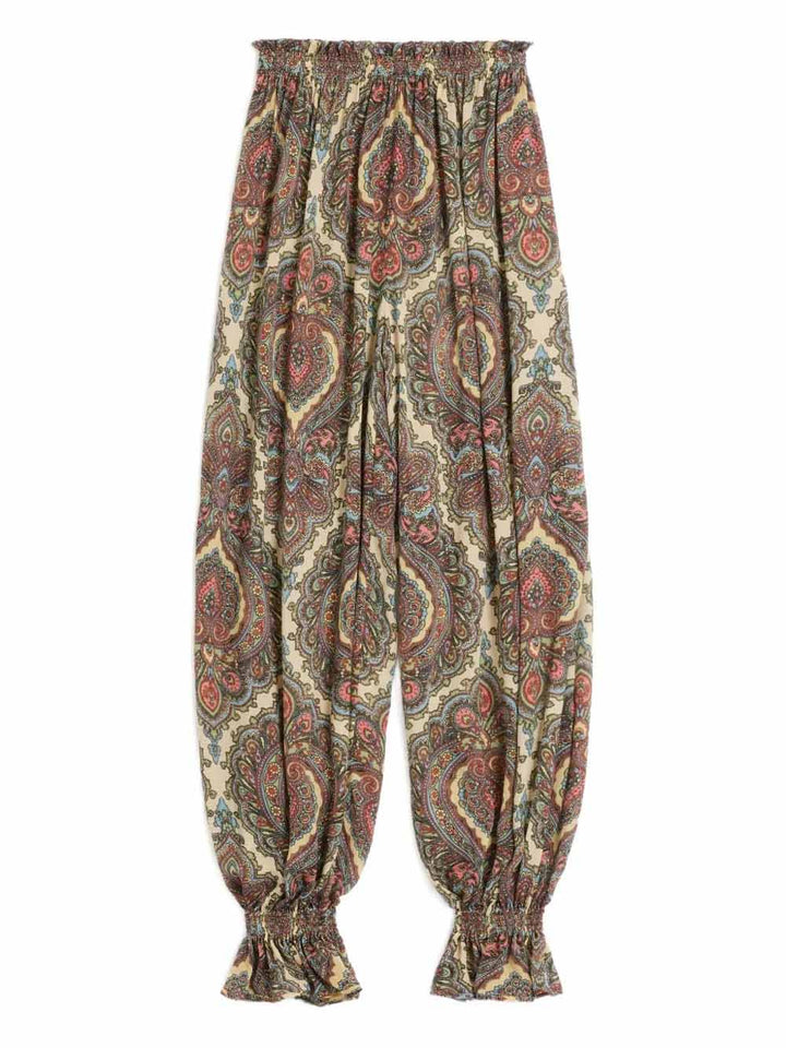 Retro Paisley Print Shirt And Pants Two-Piece Set