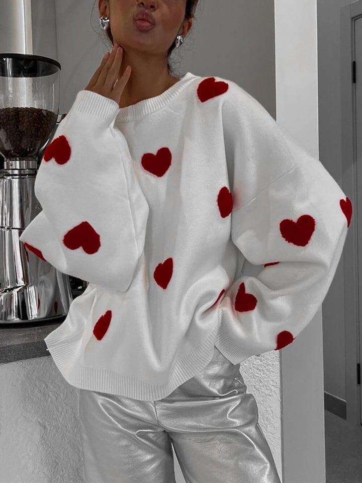 Mikina Heart Knit