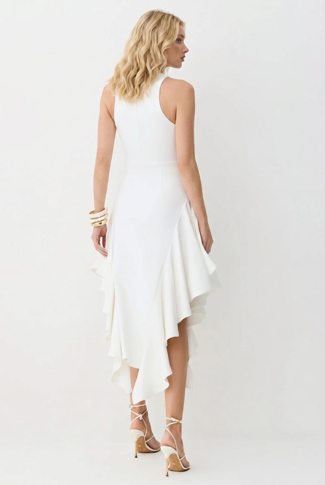 Sleeveless Irregular Hem Maxi Dress