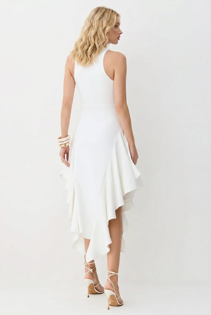 Sleeveless Irregular Hem Maxi Dress