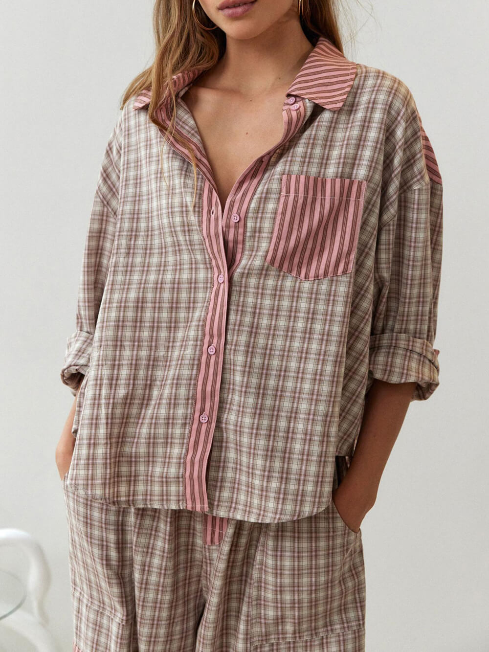 Σετ πιτζάμες Pink Loose Splice