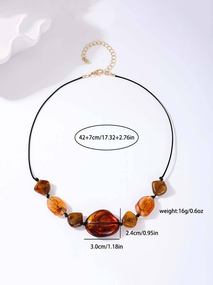Vacation Style Stone Necklace