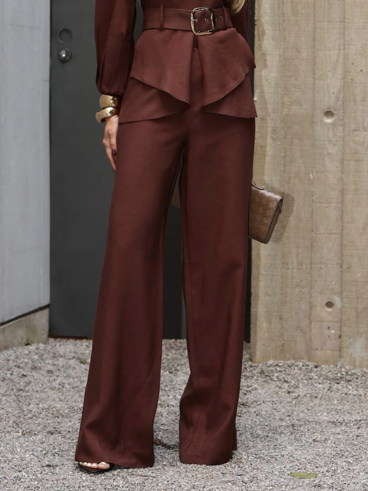 Fashionable Casual High-waist Wide-leg Pants