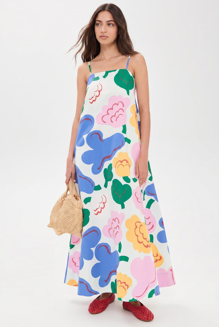 Printed A- Line Maxi Dress