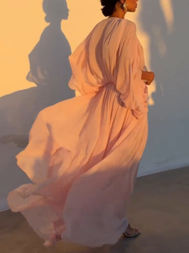 Elegant Flowy Chiffon Maxi Dress
