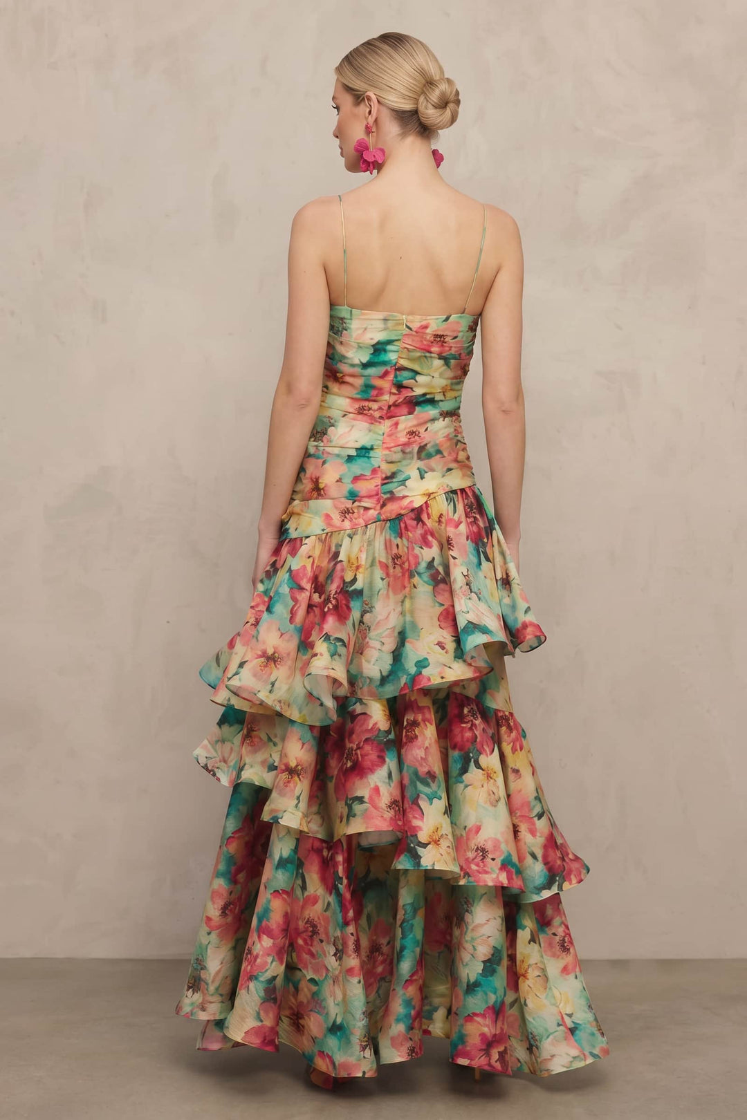 Floral-Print Slip Maxi Dress