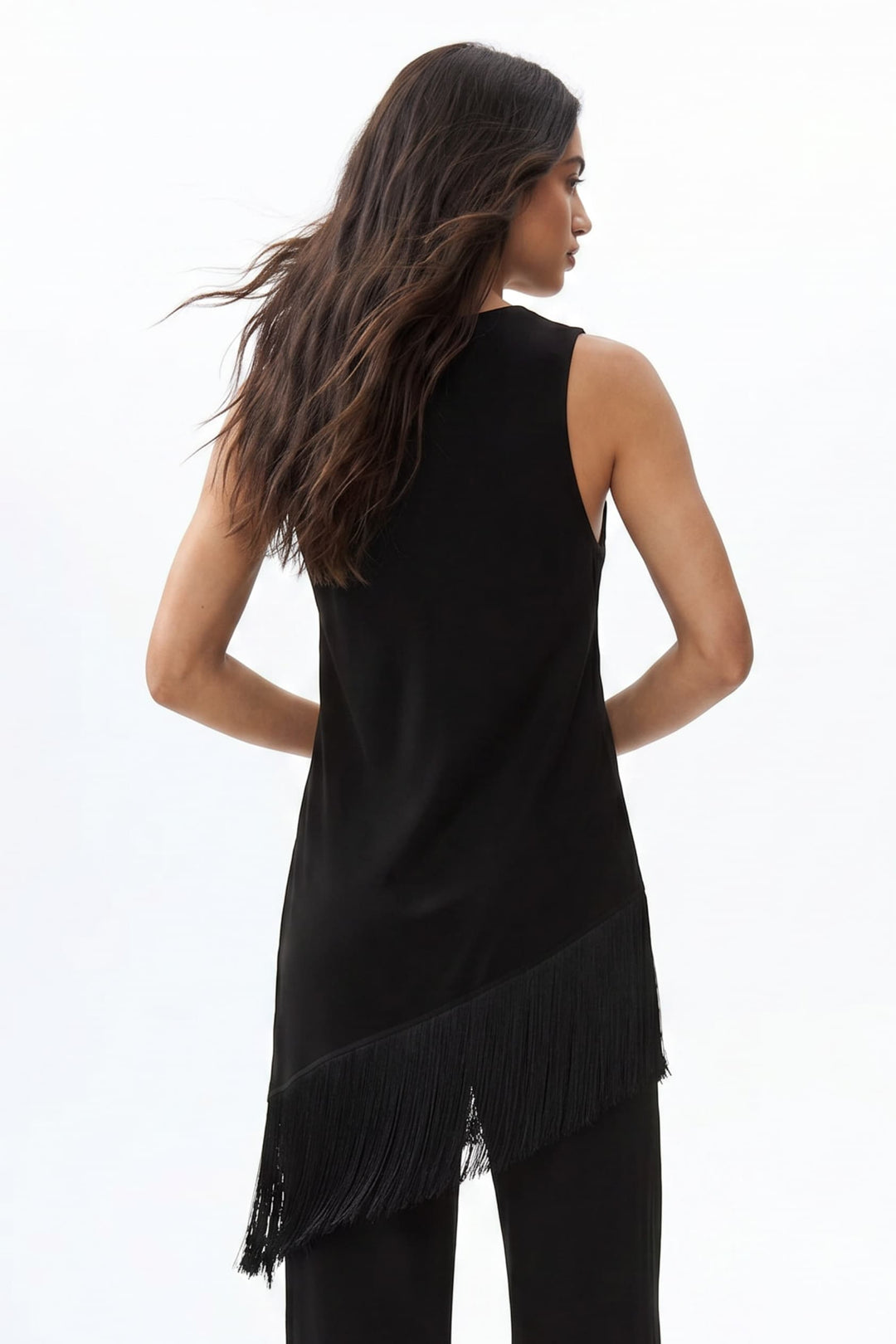 Tassel Design Top And Wide Leg Pants Set