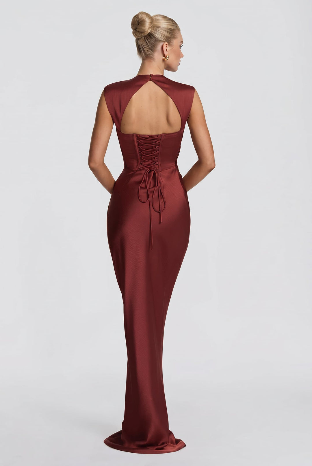 Backless Design Pleated Maxi Dress
