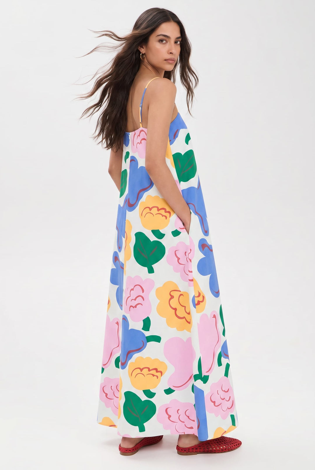 Printed A- Line Maxi Dress
