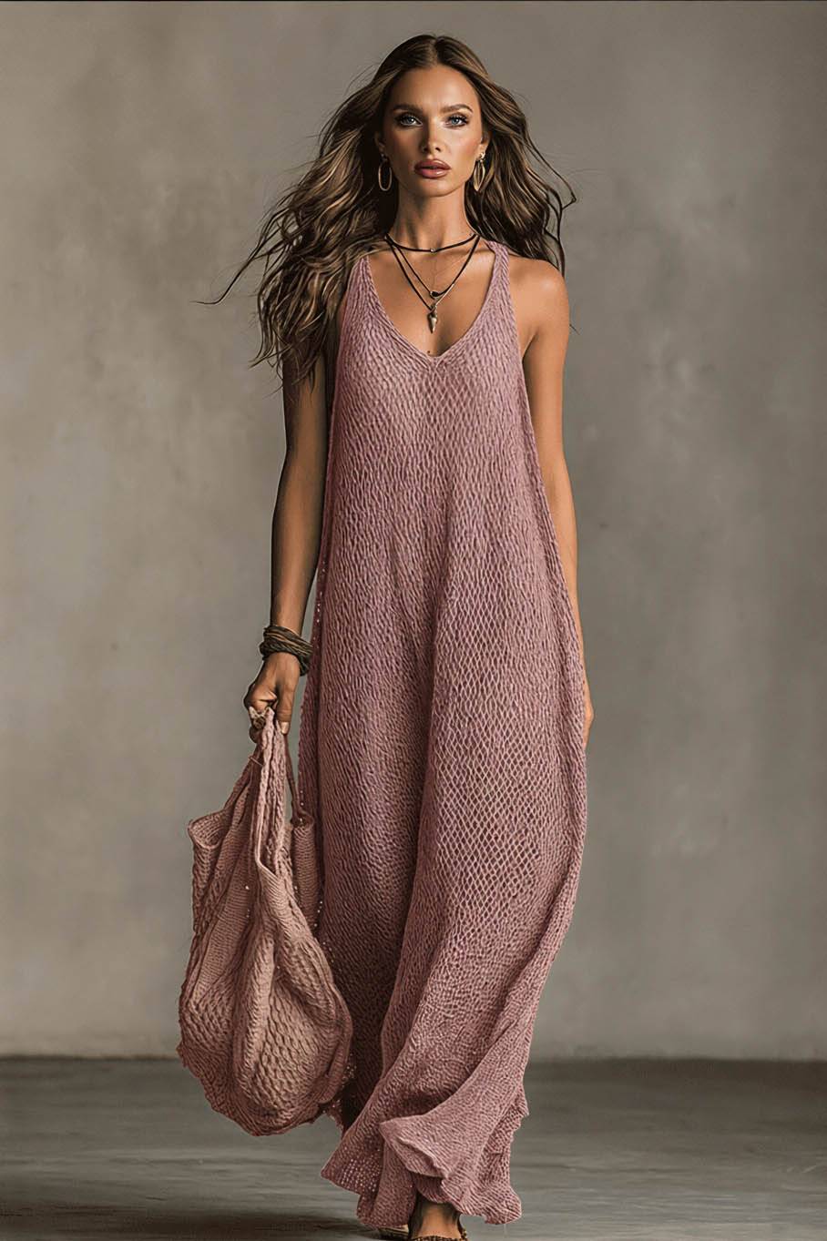 Minimalist Loose Knit Maxi Dress