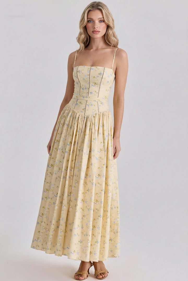 Sling Slim-Fit Floral MidI Dress