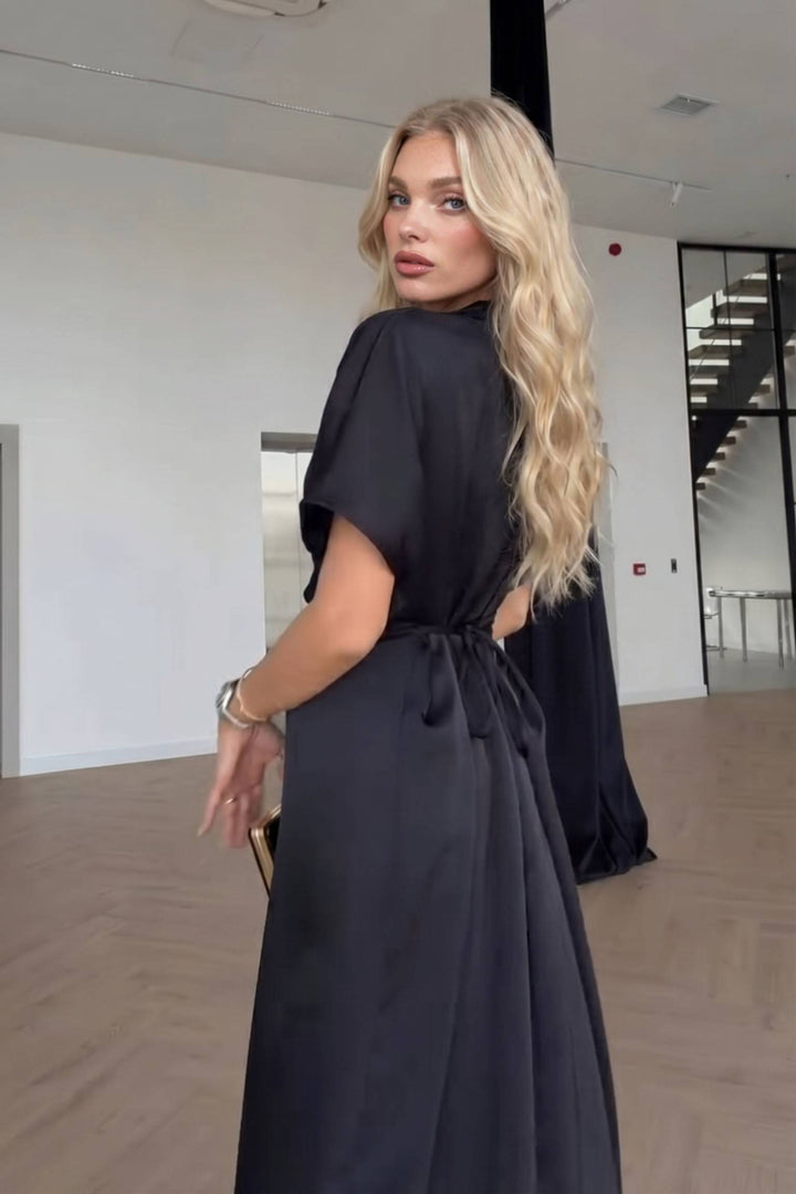 V-Neck Slit Maxi Dress