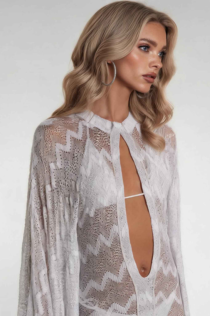 Hollow Design Knit Loose Maxi Dress